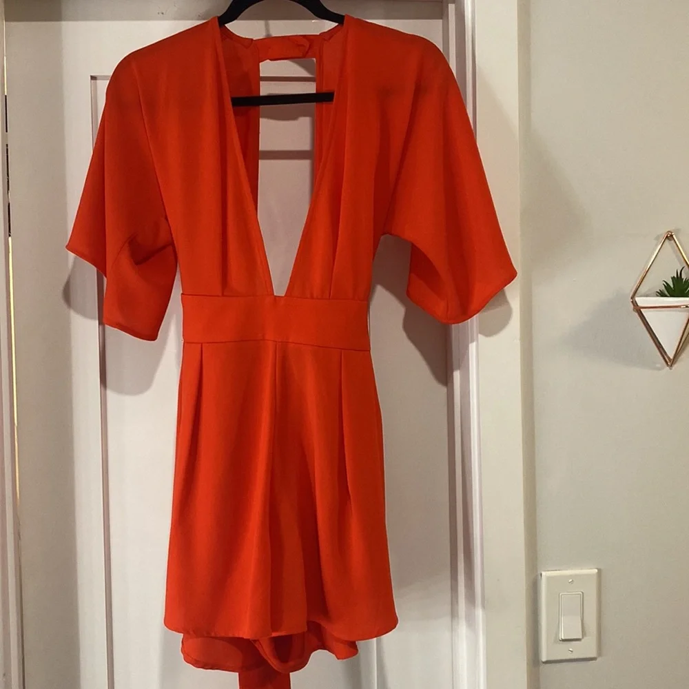 Red/Orange Romper - Picture 3 of 8